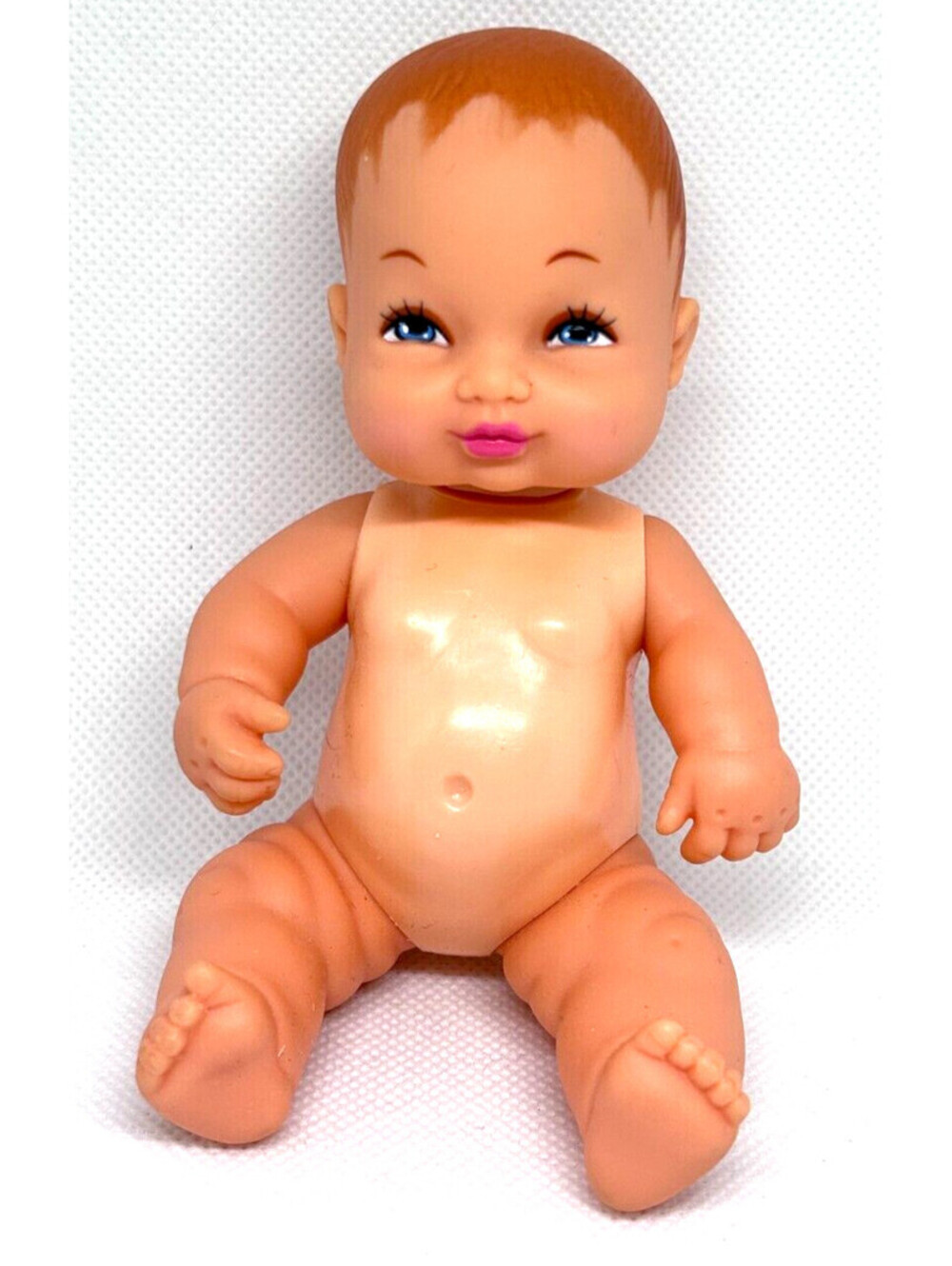 Vintage Tiny Baby Doll 5.5 inches Blue Eyes Plastic
